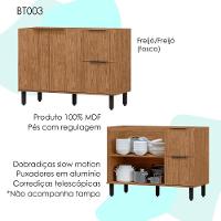Balcao Para Pia Sem Tampo Mdf 120 Cm Tosc Bt003 Freijo Freijo Mxm Freijo Freijo