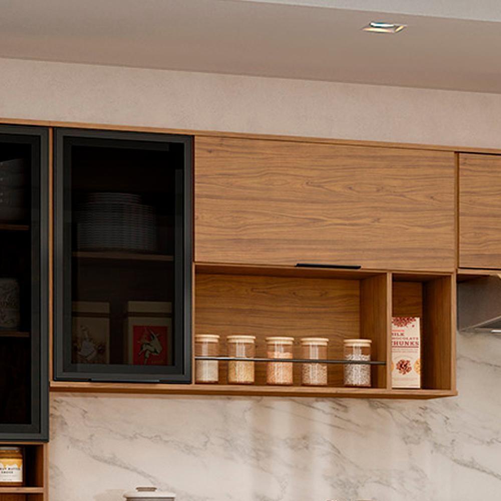 Armario Aereo Mdf 120 Cm 2 Portas Tosc Ato05 Freijo Freijo Mxm Freijo Freijo - 2