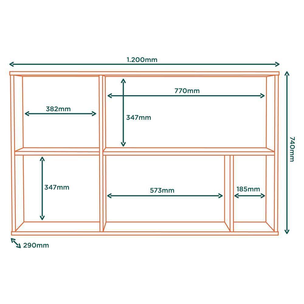 Armario Aereo Mdf 120 Cm 2 Portas Tosc Ato05 Freijo Freijo Mxm Freijo Freijo - 3
