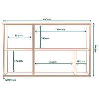 Armario Aereo Mdf 120 Cm 2 Portas Tosc Ato05 Freijo Freijo Mxm Freijo Freijo - 3