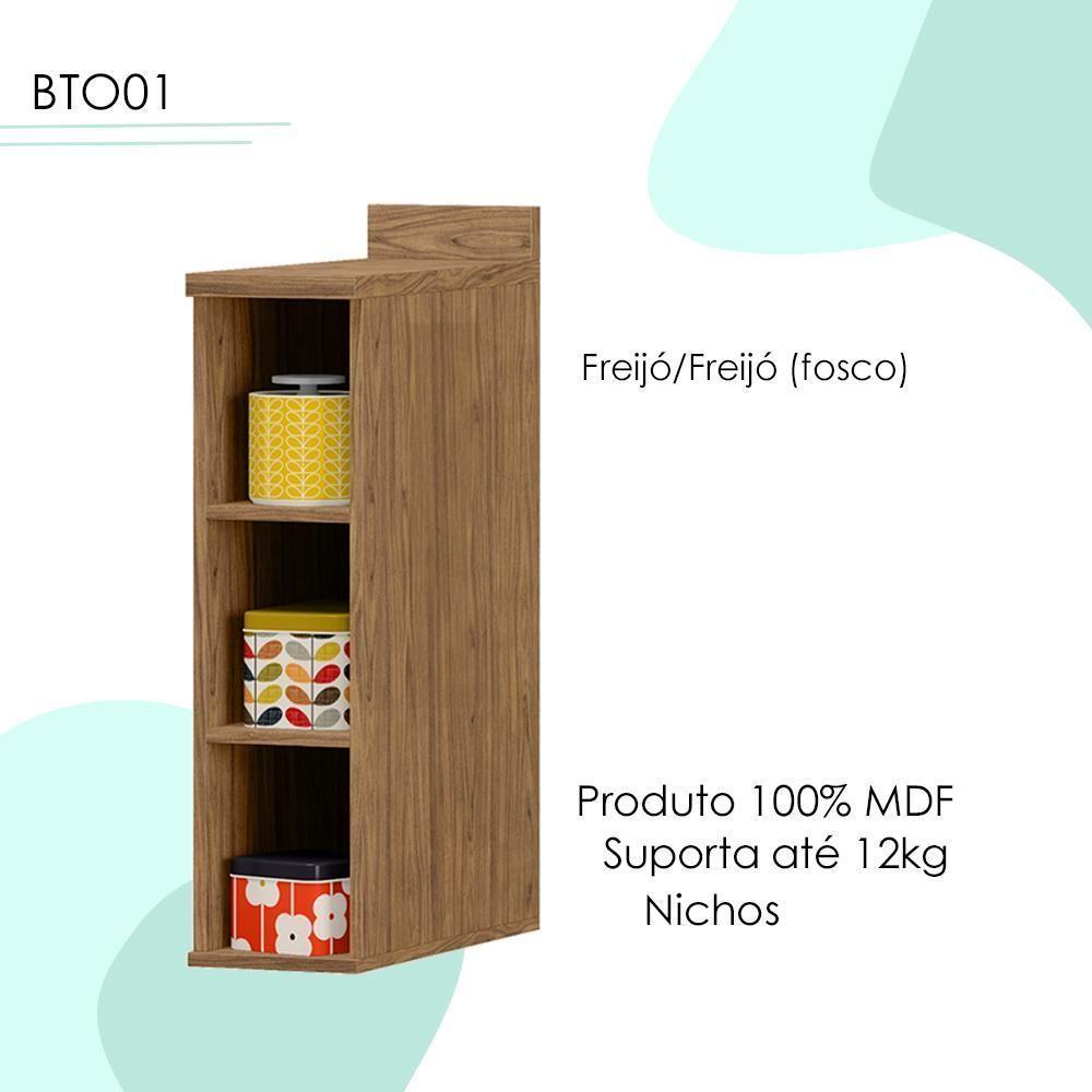 Balcao Nicho Suspenso Mdf 20 Cm Tosc Bto01 Freijo Freijo Mxm Freijo Freijo - 3