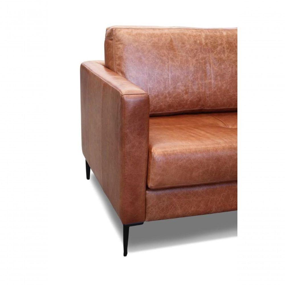 Sofa 02 E 03 Lugares Fixo 2,20 Mt Estofado Living Kifa - Courissimo Caramelo - 2