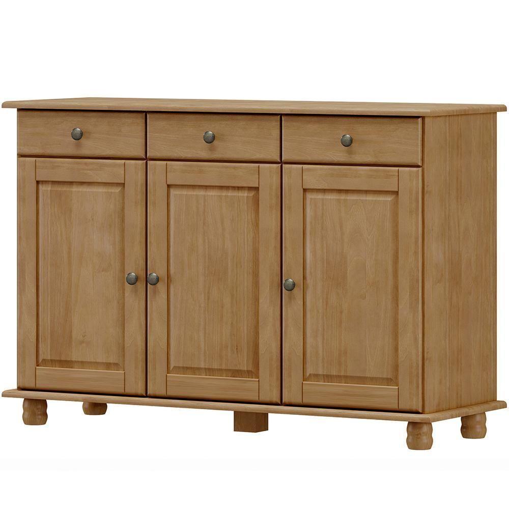 Cristaleira 4 Portas E Balcao 3 Portas Madeira Maciça Freijo Milani Store Freijo - 6