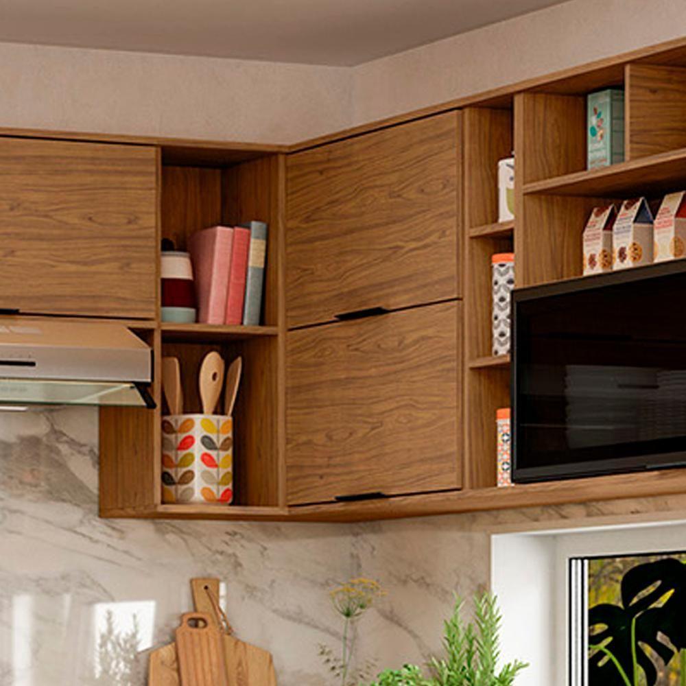 Armario Aereo Canto Reto Mdf 98 Cm Tosc At004 Freijo Freijo Mxm Freijo Freijo - 2