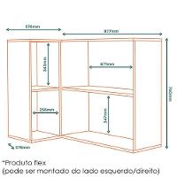 Armario Aereo Canto Reto Mdf 98 Cm Tosc At004 Freijo Freijo Mxm Freijo Freijo - 3