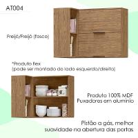 Armario Aereo Canto Reto Mdf 98 Cm Tosc At004 Freijo Freijo Mxm Freijo Freijo