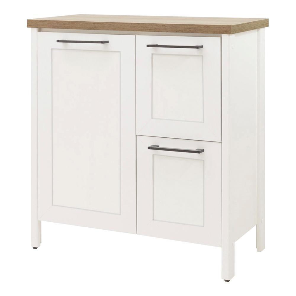 Gabinete Banheiro Com Tampo 1 Pt 2 Gv 79 Cm Bn01 Branco Dtall Branco - 1