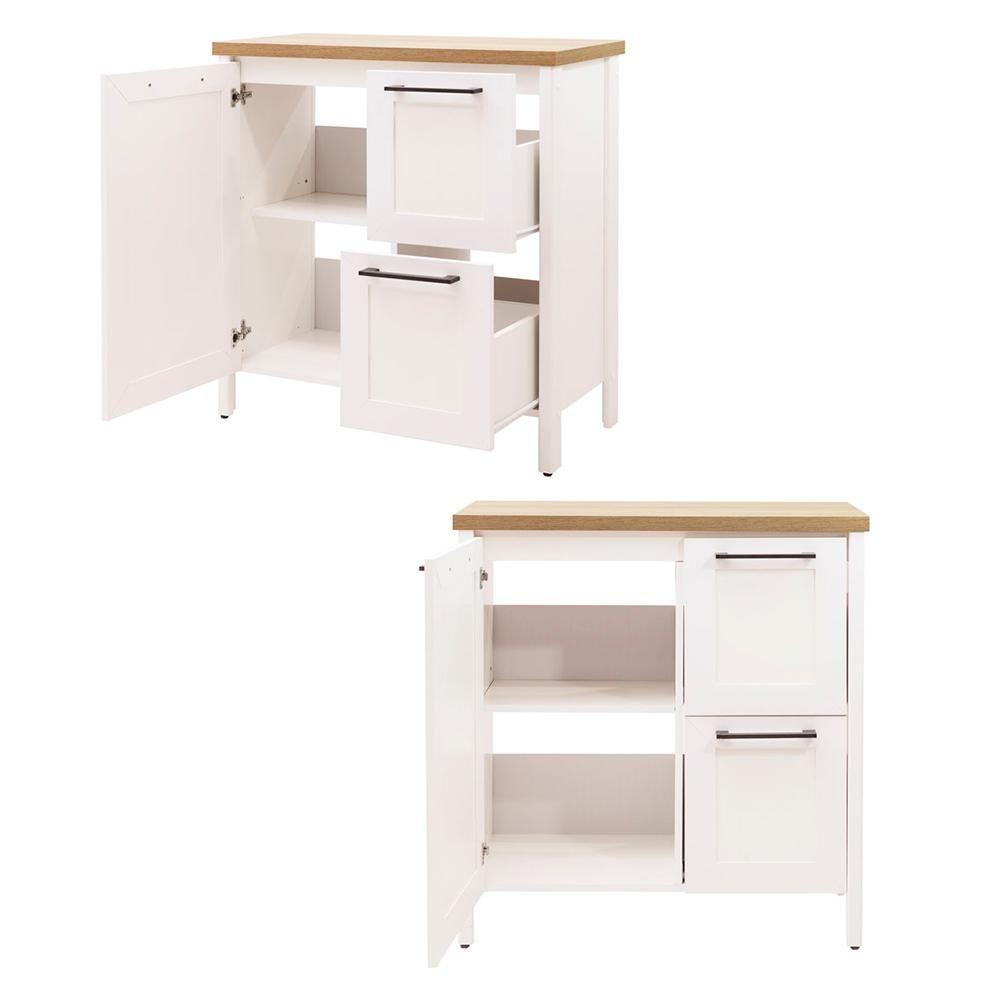 Gabinete Banheiro Com Tampo 1 Pt 2 Gv 79 Cm Bn01 Branco Dtall Branco - 5