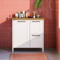 Gabinete Banheiro Com Tampo 1 Pt 2 Gv 79 Cm Bn01 Branco Dtall Branco - 2