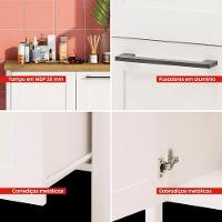 Gabinete Banheiro Com Tampo 1 Pt 2 Gv 79 Cm Bn01 Branco Dtall Branco - 3