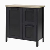 Gabinete Banheiro Com Tampo 1 Pt 2 Gv 79 Cm Bn01 Preto Dtall Preto - 1