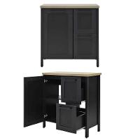 Gabinete Banheiro Com Tampo 1 Pt 2 Gv 79 Cm Bn01 Preto Dtall Preto - 5
