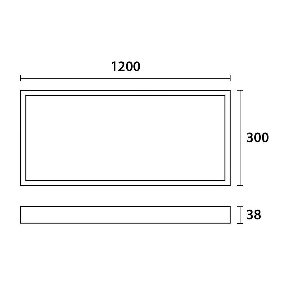 Painel De Led Blumenau Backlight Retangular De Sobrepor 40w Bivolt 4100k Luz Neutra - 3