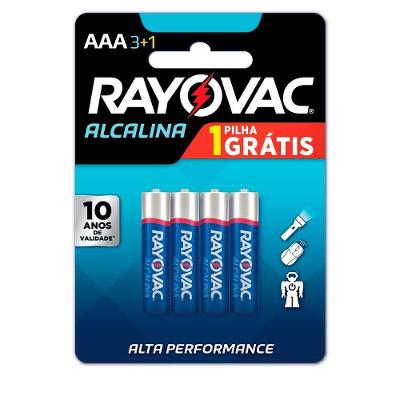 Pilha Alcalina Aaa Com 4 20324