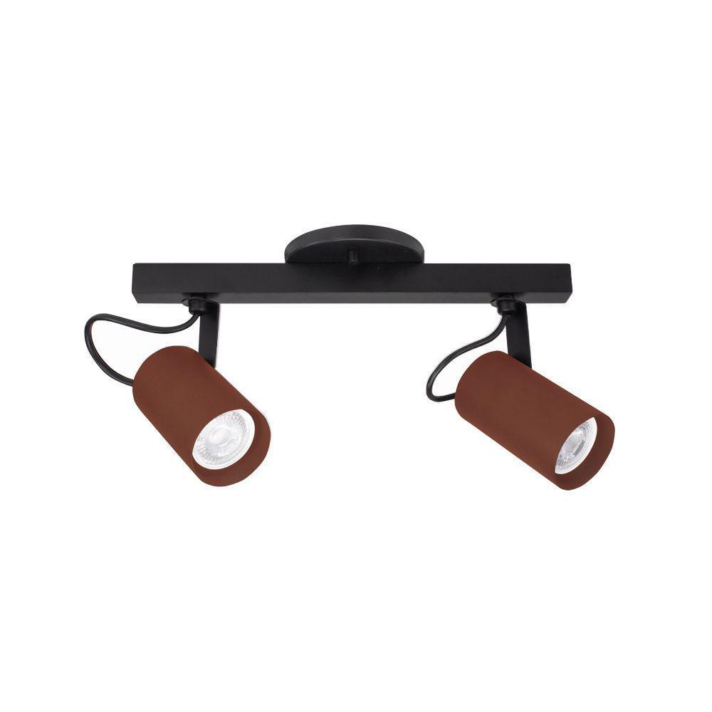 Trilho Com 2 Spots Newline Lisse Solution Ii Par 20 E27 Bivolt Cobre E Preto - 1