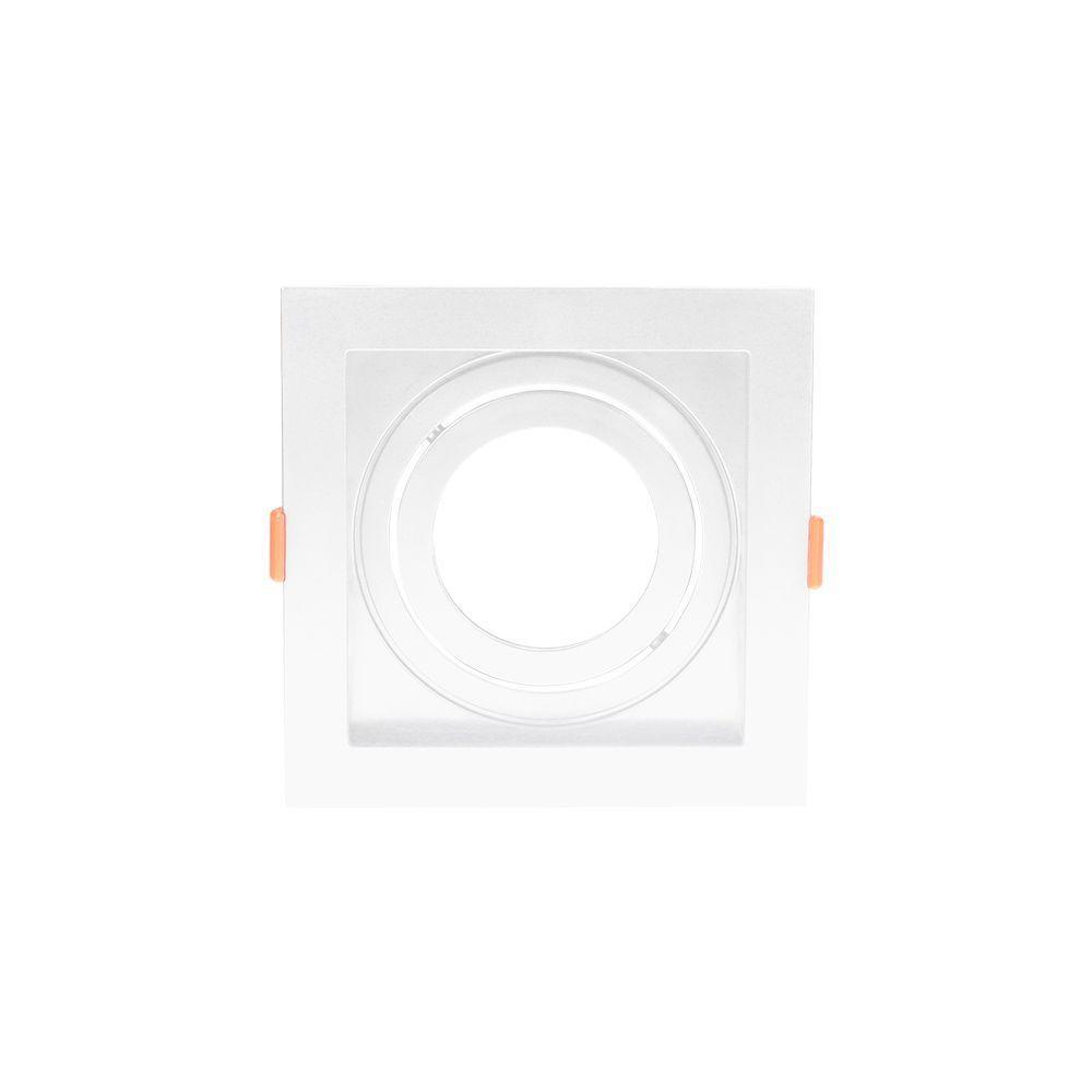 Spot De Embutir Recuado Blumenau Clean Para Lâmpada Par 20 E27 Quadrado Bivolt Branco - 1