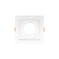 Spot De Embutir Recuado Blumenau Clean Para Lâmpada Par 20 E27 Quadrado Bivolt Branco - 1