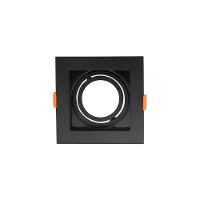 Spot De Embutir Recuado Blumenau Clean Para Lâmpada Mr16 Gu10 Quadrado Bivolt Preto - 1