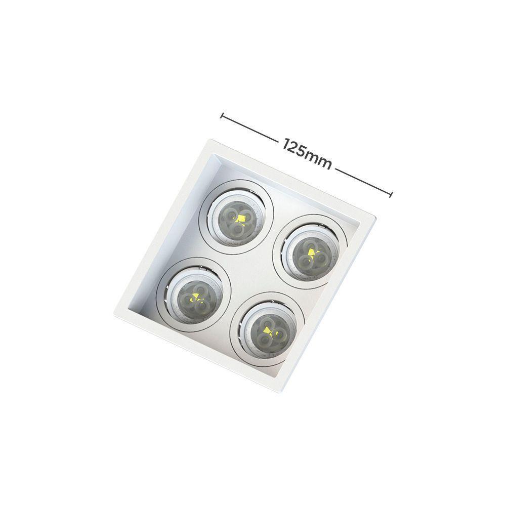 Spot Embutir Recuado Save Energy 4 Lâmpadas Bivolt Branco - 2