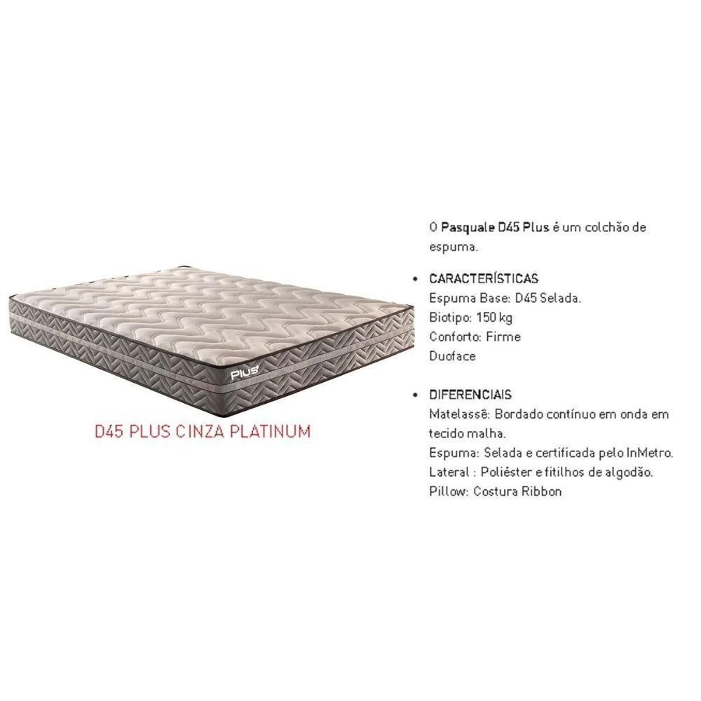 Conjunto Box Baú King: Colchão Molas Paropas D45 Pasquale Plus Gray + Base Crc Suede Black (193x203) - 6