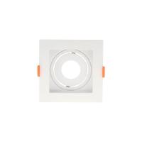 Spot De Embutir Recuado Blumenau Clean Para Lâmpada Mr11 Gu10 Quadrado Bivolt Branco - 1