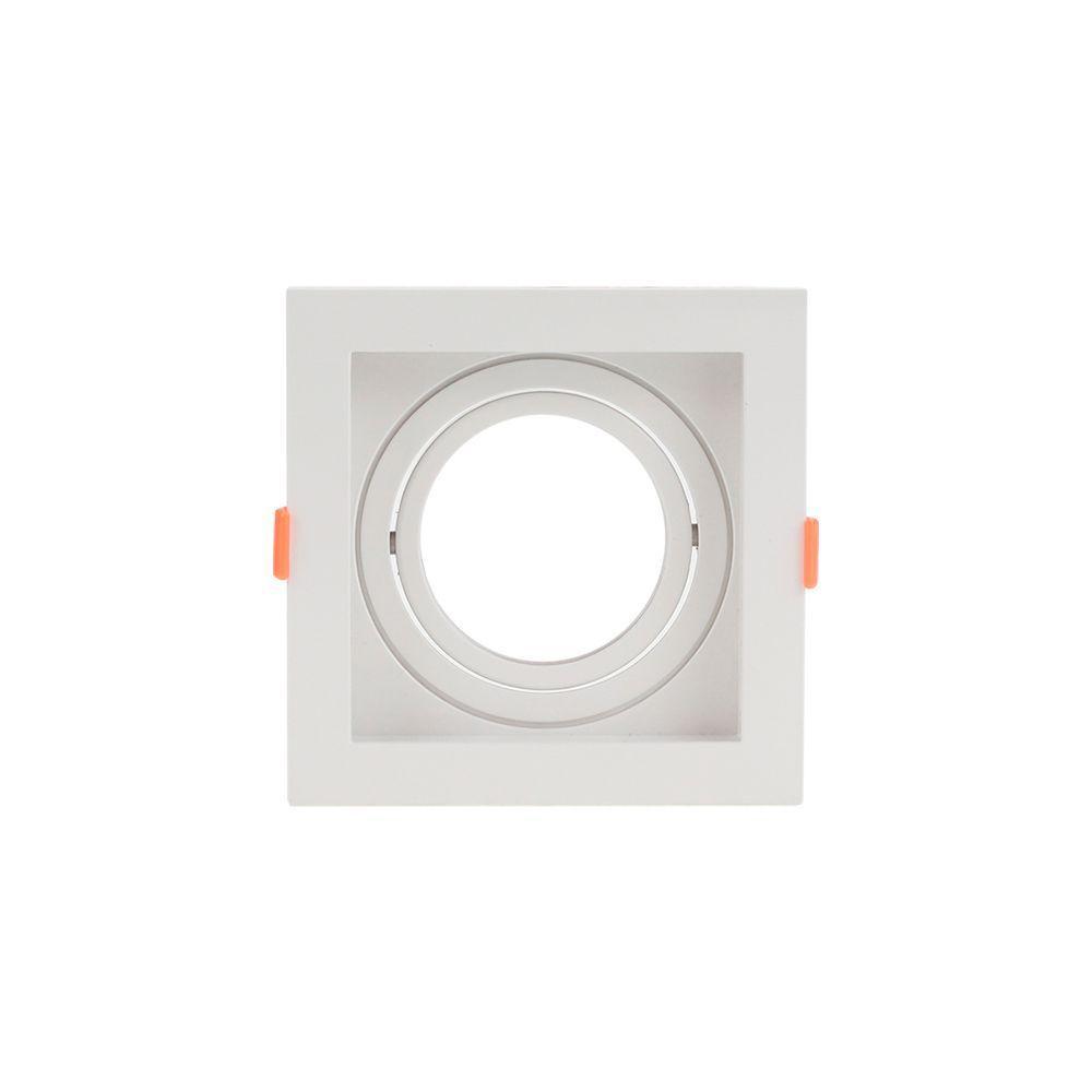 Spot De Embutir Recuado Blumenau Clean Para Lâmpada Ar70 E27 Quadrado Bivolt Branco - 1