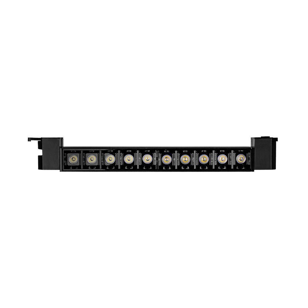 Spot Direcionável Para Trilho Eletrificado Blumenau Led Up Linear Pontual 20w Bivolt Preto 3000k Luz Amarela - 1