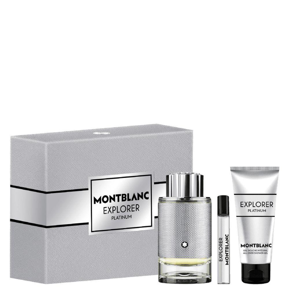Kit Montblanc Explorer Platinum Masculino - Eau De Parfum 100ml + Eau De Parfum 7,5ml + Shower Gel 100ml - 2