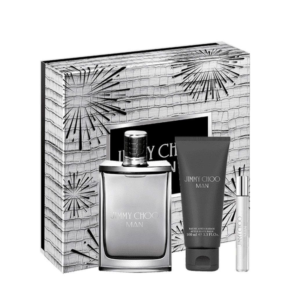 Kit Jimmy Choo Man Masculino - Eau De Toilette 100ml + Eau De Toilette 7,5ml + Sabonete 100ml - 1