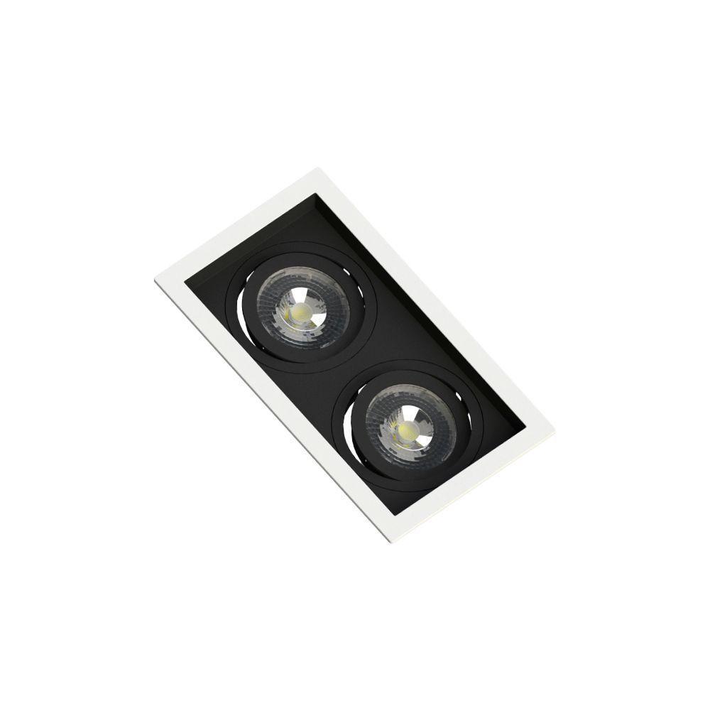 Spot Embutir Recuado Save Energy 2 Lâmpadas Par 20 Bivolt Branco/preto - 1