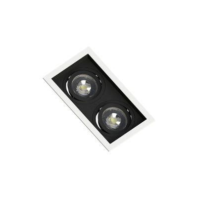 Spot Embutir Recuado Save Energy 2 Lâmpadas Par 20 Bivolt Branco/preto