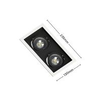 Spot Embutir Recuado Save Energy 2 Lâmpadas Par 20 Bivolt Branco/preto - 2