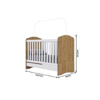 Quarto De Bebê Completo Bala De Menta 2 Peças (1 Cômoda + 1 Berço) Qi95 Branco - Henn - 5