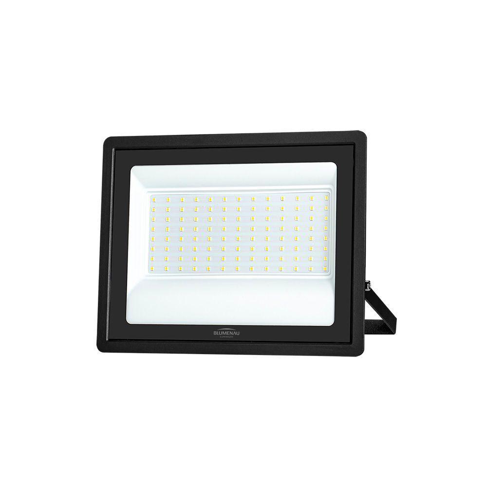 Refletor Blumenau Led Tech Pro 100w Preto Bivolt 6500k Luz Branca - 1