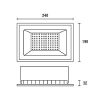 Refletor Blumenau Led Tech Pro 100w Preto Bivolt 6500k Luz Branca - 2