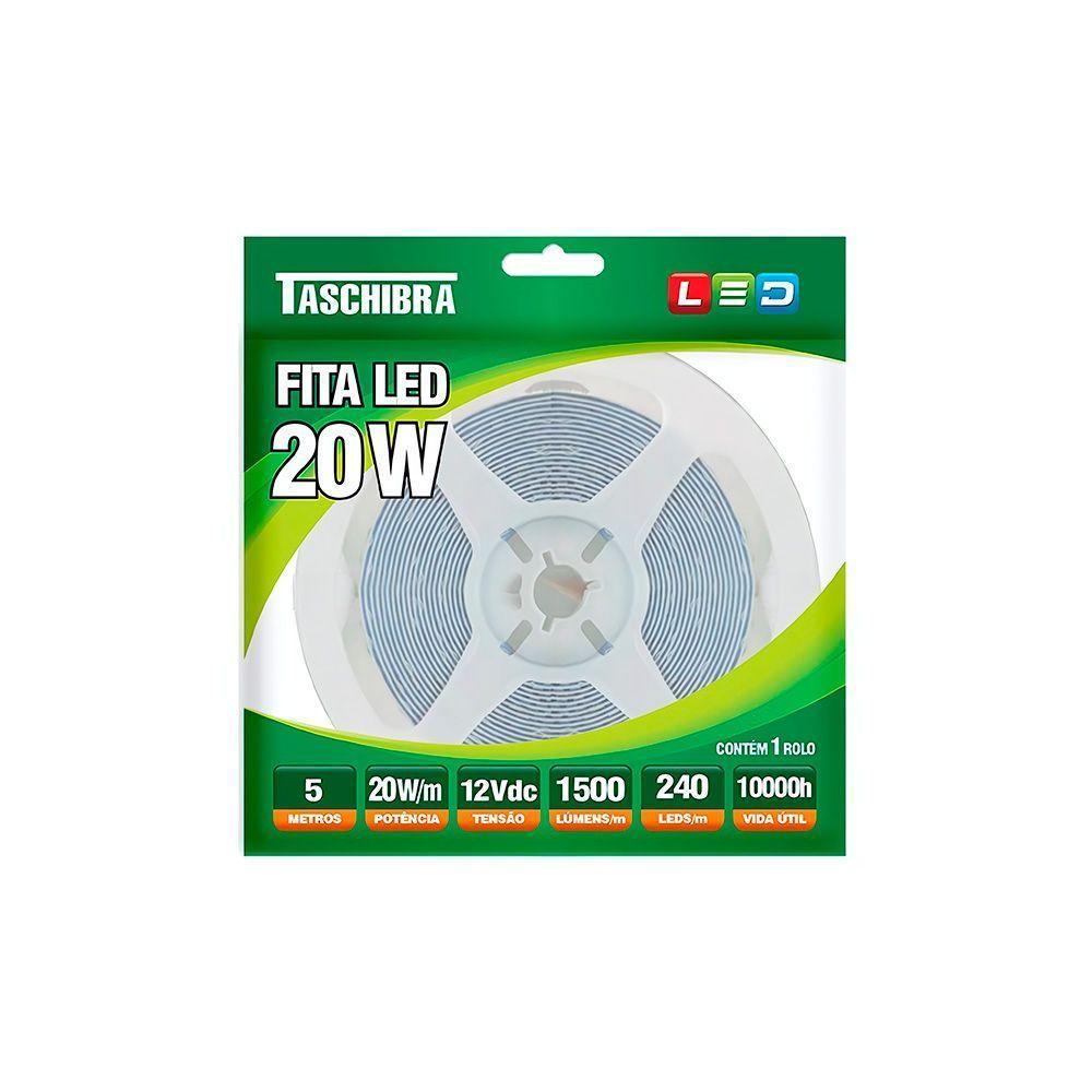 Fita De Led Taschibra Com 5 Metros 240 Leds/m 20w 12v 6500k Luz Branca 14040245-16 - 3