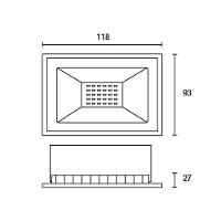 Refletor Blumenau Led Tech Pro 30w Preto Bivolt 6500k Luz Branca - 2