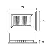 Refletor Blumenau Led Tech Pro 150w Preto Bivolt 6500k Luz Branca - 2