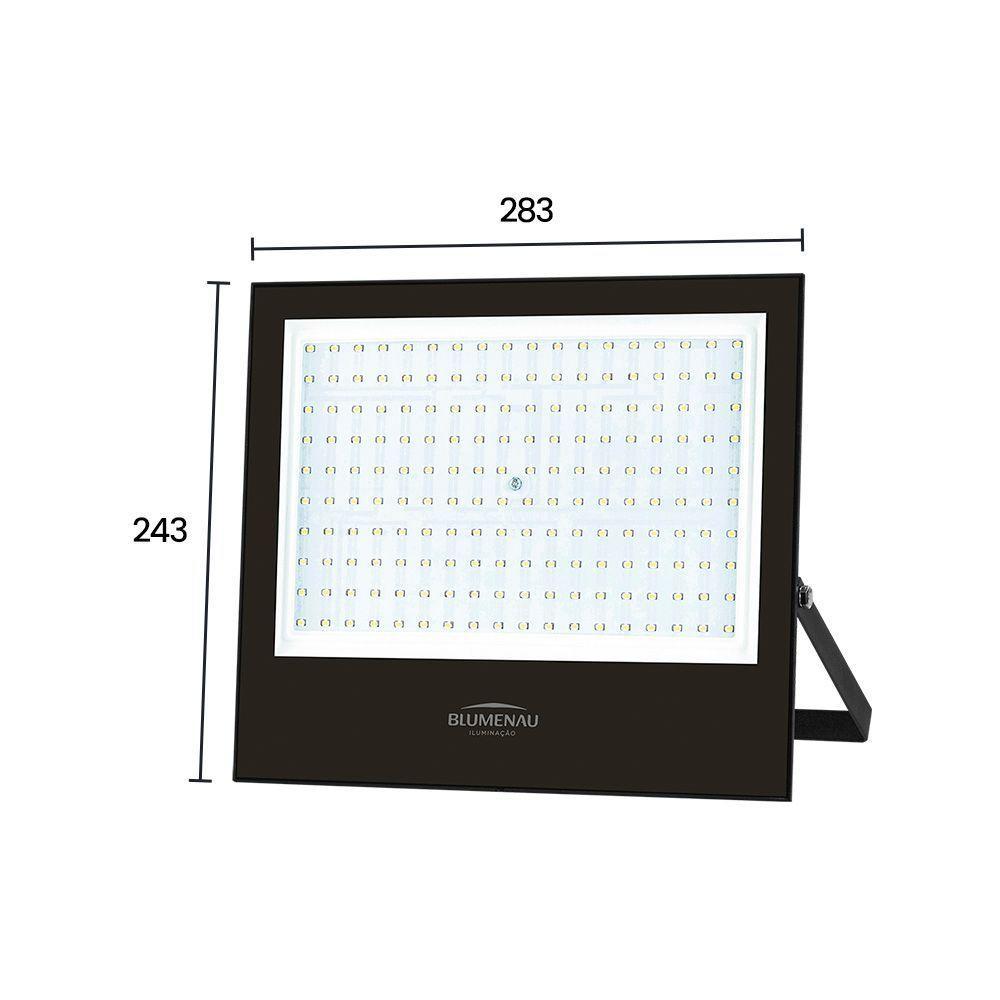 Refletor Blumenau Led Play 200w Preto Bivolt 6500k Luz Branca - 2