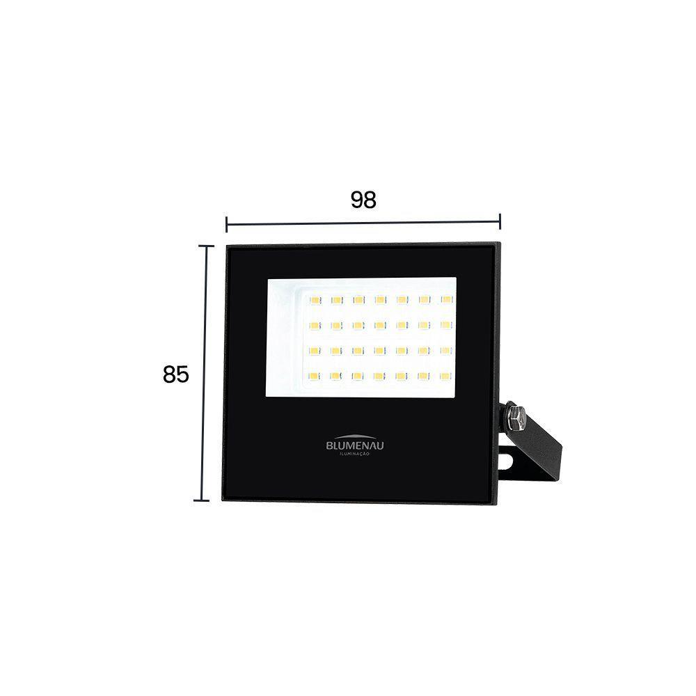 Refletor Blumenau Led Play 30w Preto Bivolt 3000k Luz Amarela - 2