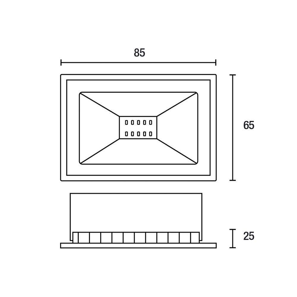 Refletor Blumenau Led Tech Pro 10w Preto Bivolt 6500k Luz Branca - 2