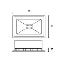 Refletor Blumenau Led Tech Pro 10w Preto Bivolt 6500k Luz Branca - 2
