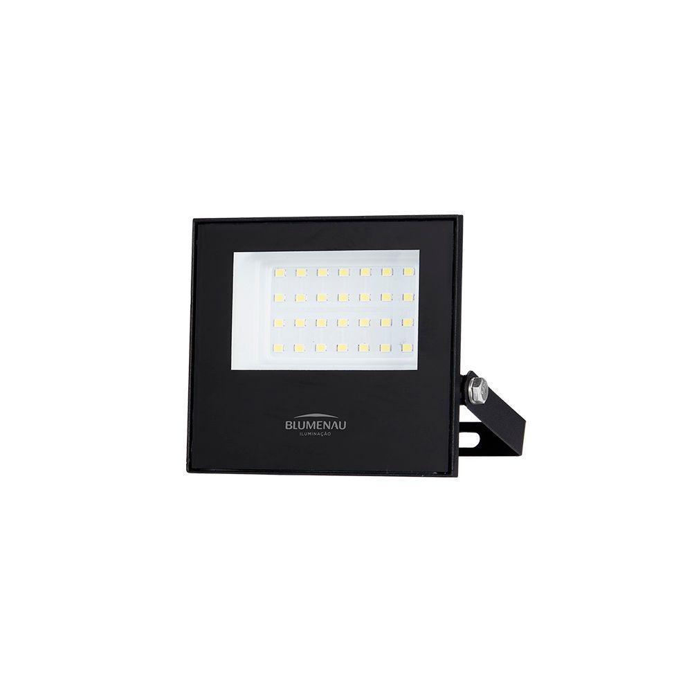 Refletor Blumenau Led Play 30w Preto Bivolt 6500k Luz Branca - 1