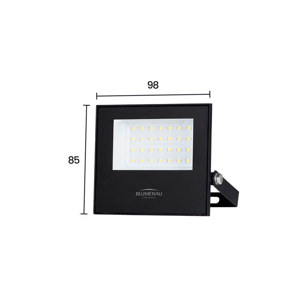 Refletor Blumenau Led Play 30w Preto Bivolt 6500k Luz Branca - 2