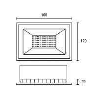Refletor Blumenau Led Tech Pro 50w Preto Bivolt 6500k Luz Branca - 2