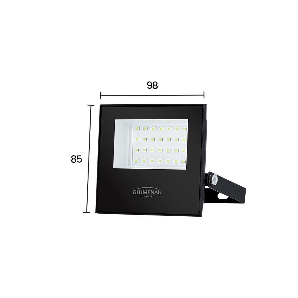 Refletor Blumenau Led Play 30w Preto Bivolt Luz Verde - 2