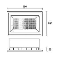 Refletor Blumenau Led Tech Pro 400w Preto Bivolt 6500k Luz Branca - 2