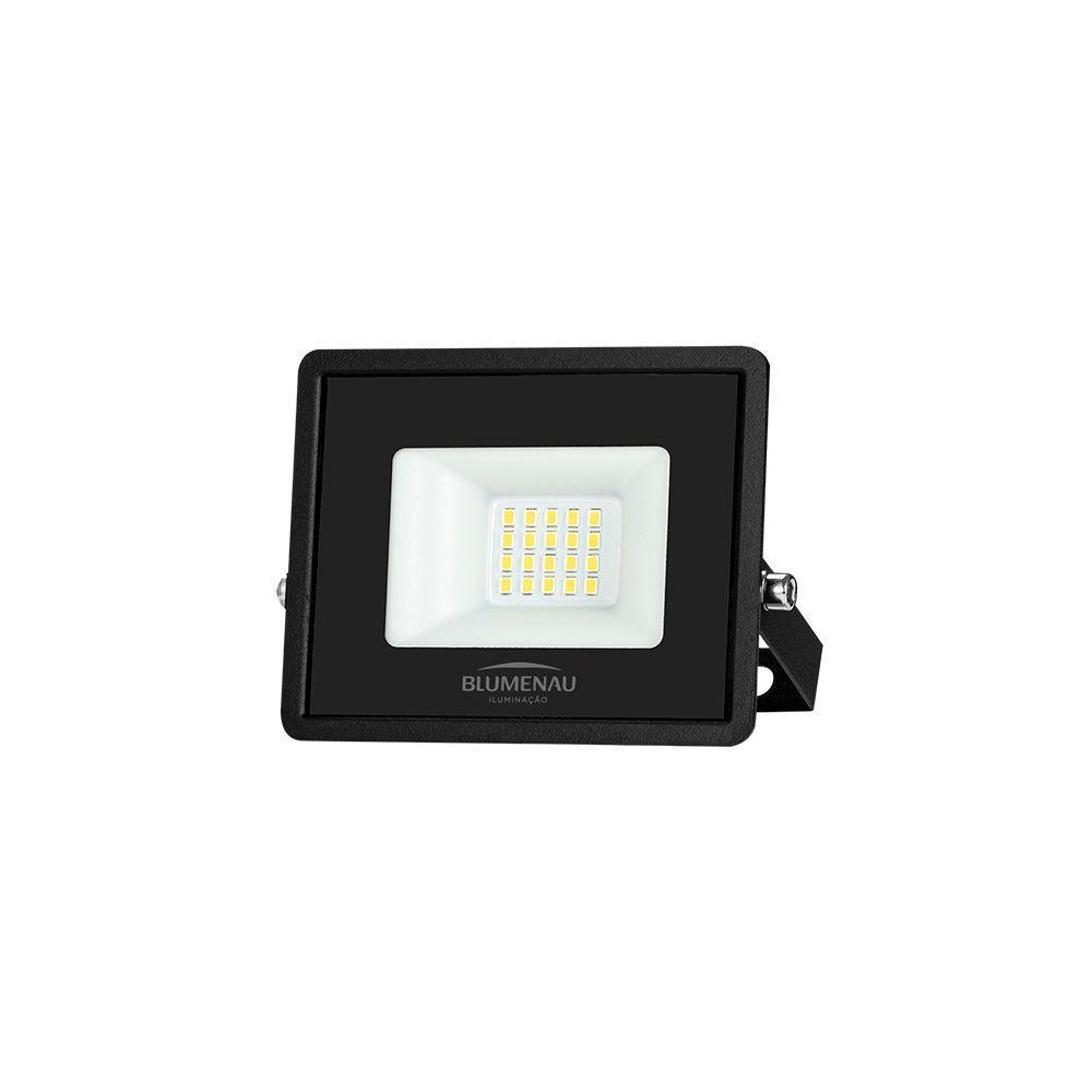 Refletor Blumenau Led Tech Pro 20w Preto Bivolt 6500k Luz Branca - 1