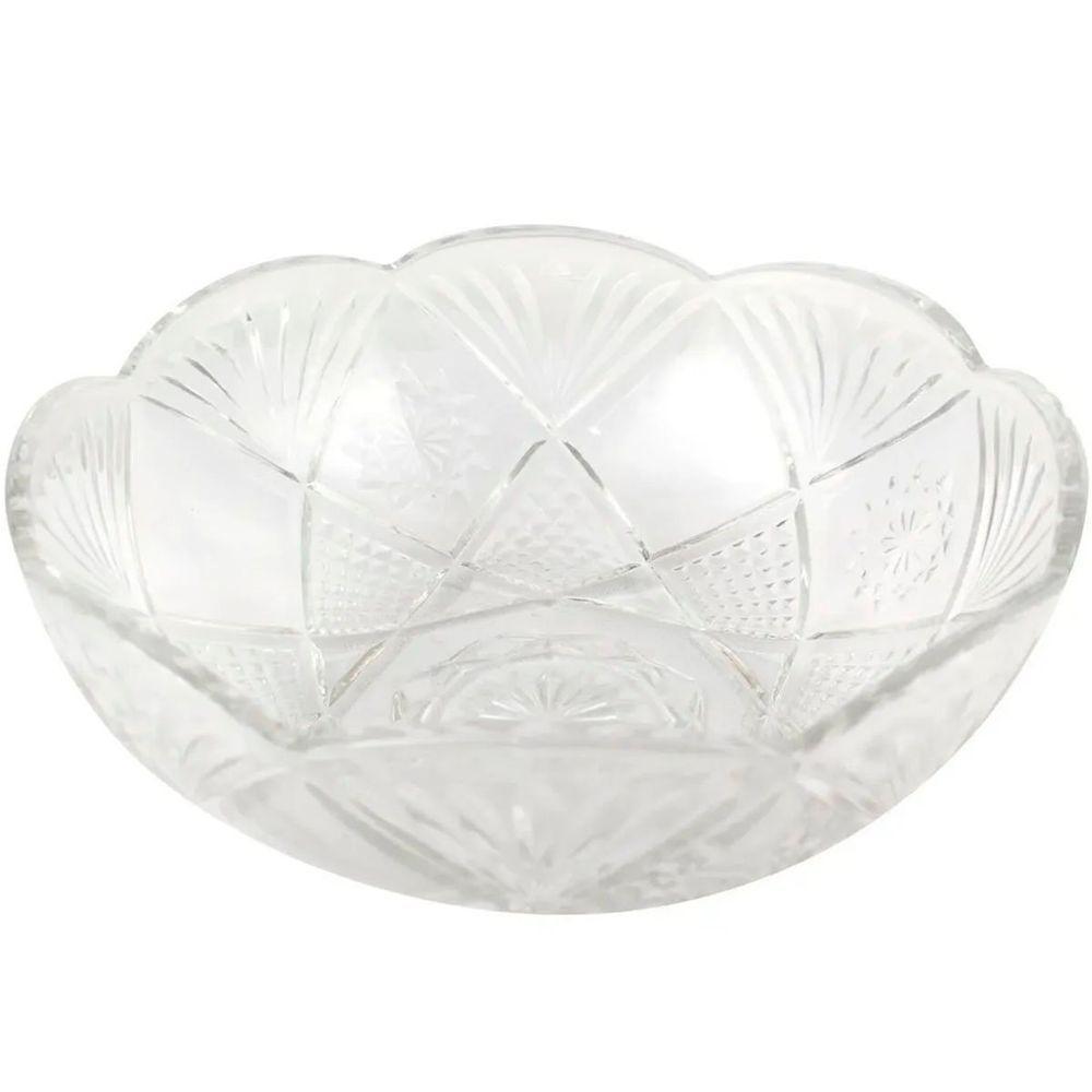 Kit 6 Saladeira Redonda Bowl Vidro Transparente 2,5l 23,5cm - 3