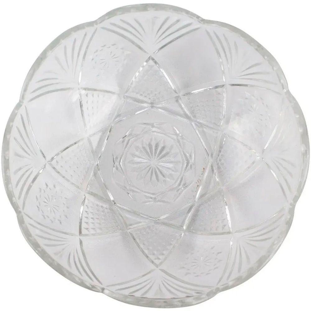 Kit 6 Saladeira Redonda Bowl Vidro Transparente 2,5l 23,5cm - 4